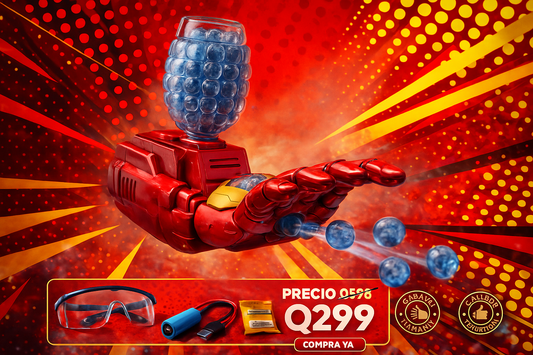 BRAZO SUPERHEROE LANZADOR HIDROGEL